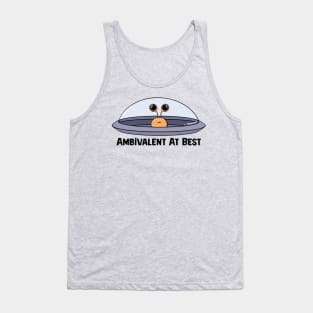 Ambivalent Alien And His UFO Tank Top